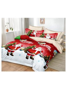   Vianočná obojstranná posteľná bielizeň (pre širšie jednolôžko) MarketVarna, 4 diely Model V10899