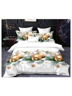   Vianočná obojstranná posteľná bielizeň (pre širšie jednolôžko) MarketVarna, 4 diely Model V10903