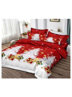   Vianočná obojstranná posteľná bielizeň (pre širšie jednolôžko) MarketVarna, 4 diely Model V10904