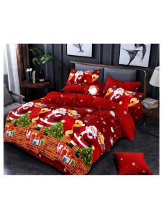   Vianočná obojstranná posteľná bielizeň (pre širšie jednolôžko) MarketVarna, 4 diely Model V10909