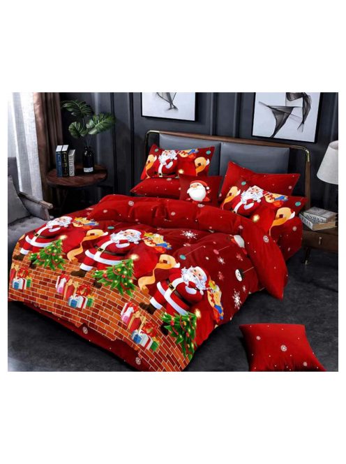 Vianočná obojstranná posteľná bielizeň (pre širšie jednolôžko) MarketVarna, 4 diely Model V10909