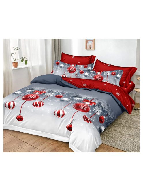 Vianočná obojstranná posteľná bielizeň (pre širšie jednolôžko) MarketVarna, 4 diely Model V10910