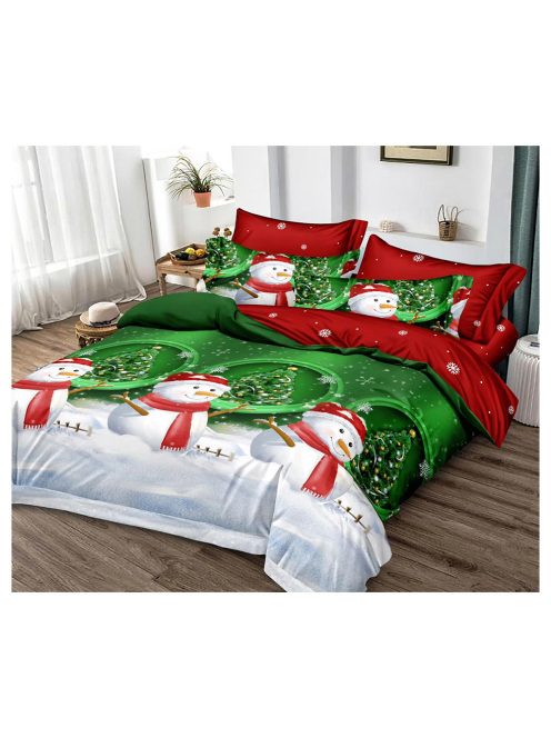 Vianočná obojstranná posteľná bielizeň (pre širšie jednolôžko) MarketVarna, 4 diely Model V10911