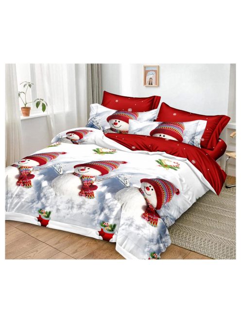 Vianočná obojstranná posteľná bielizeň (pre širšie jednolôžko) MarketVarna, 4 diely Model V10912