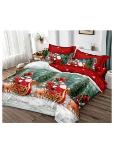   Vianočná obojstranná posteľná bielizeň (pre širšie jednolôžko) MarketVarna, 4 diely Model V10914