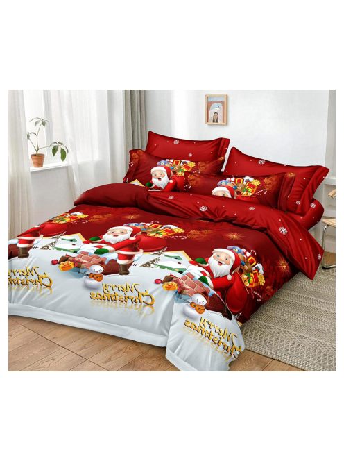 Vianočná obojstranná posteľná bielizeň MarketVarna, 6 dielov - Model V10920